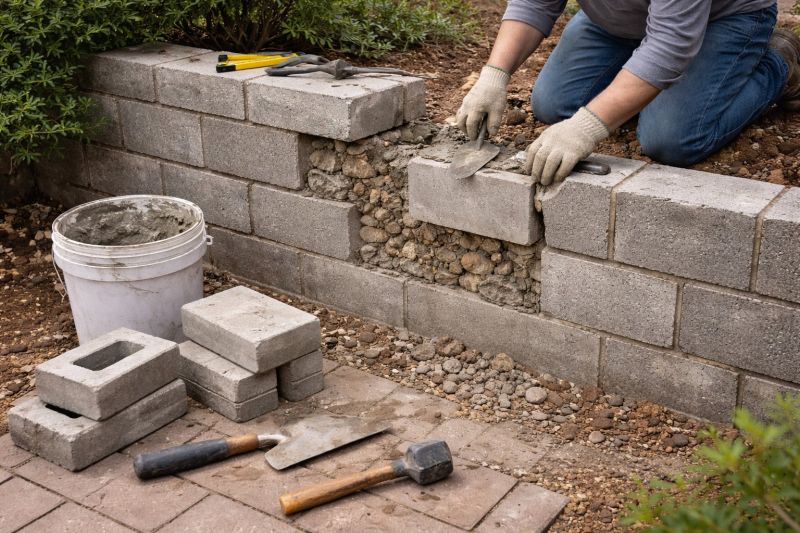 Block Wall Repair in Rural Hall, NC