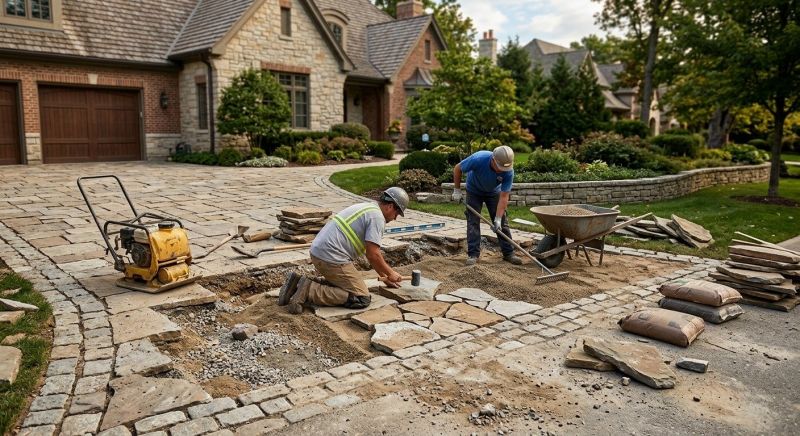 Brick Driveway Repair in Kernersville, NC