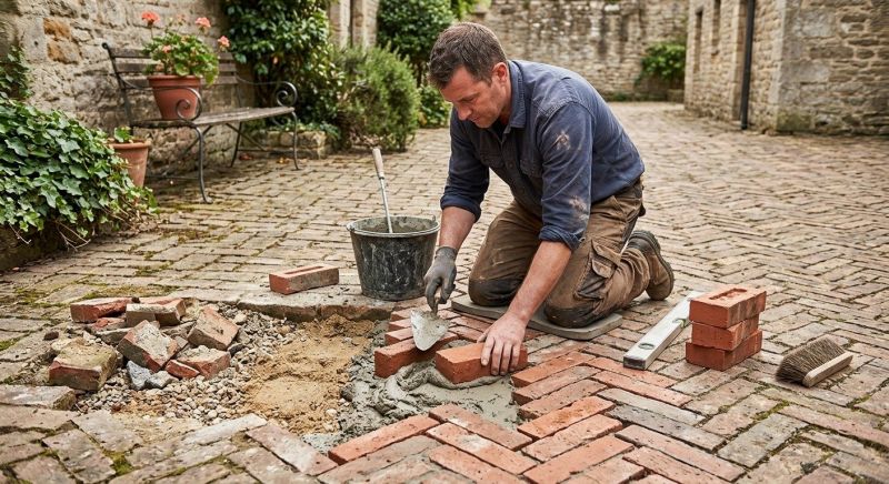 Brick Flatwork Repair in Stokes County, NC