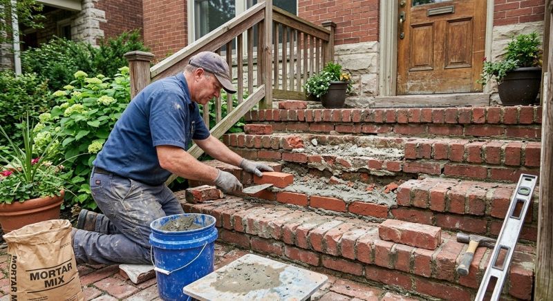 Brick Pathway Repair in Kernersville, NC
