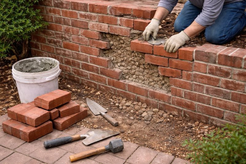 Brick Wall Repair in Stokesdale, NC