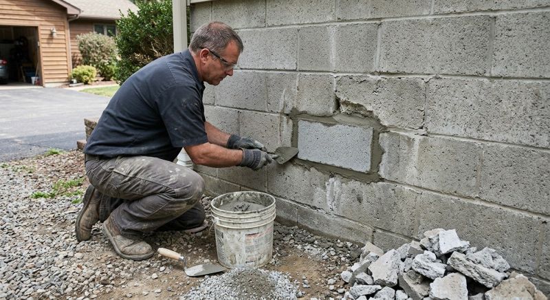 Cement Block Repair in Kernersville, NC