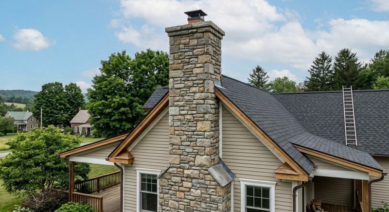 Stone Chimney Installation in Stokes County, NC