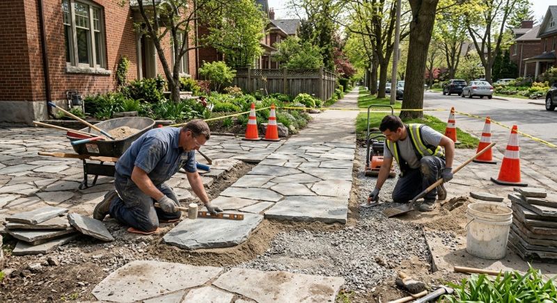 Stone Walkway Repair in Kernersville, NC