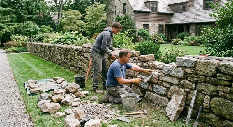Stone Wall Repair in Kernersville, NC