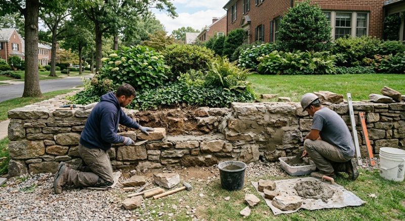 Stone Wall Repair in Randleman, NC